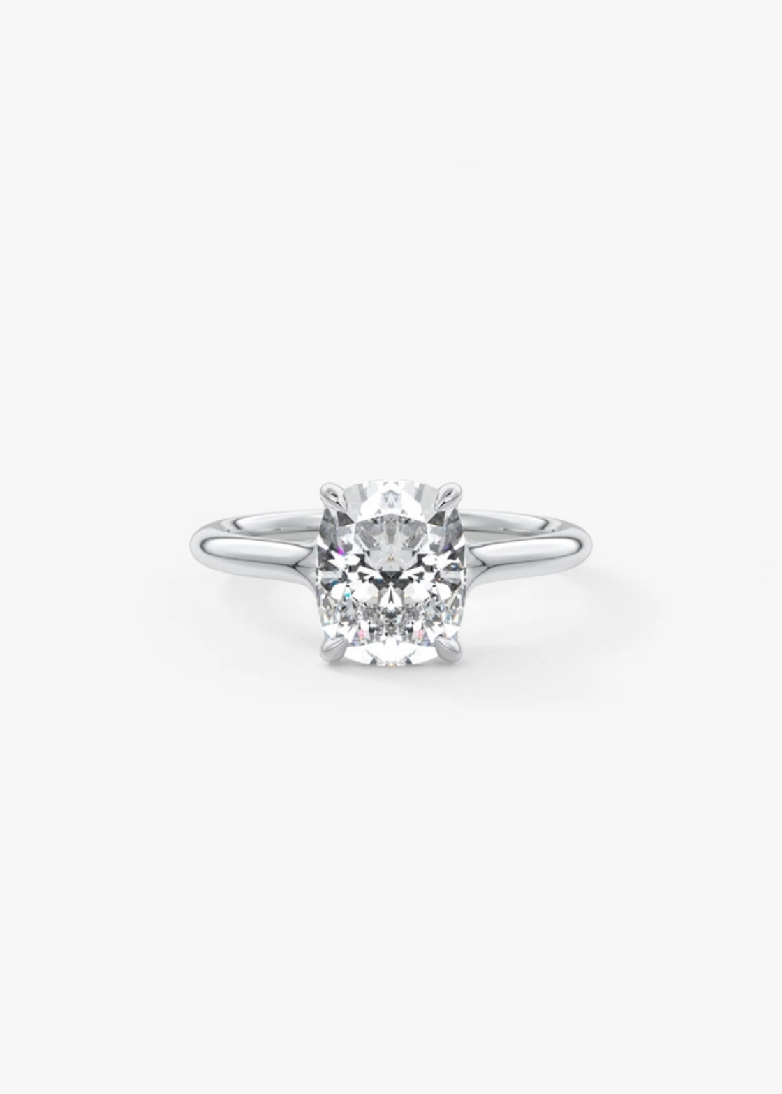 1.00 Karat  Cushion Kesim Tektaş Yüzük  -  