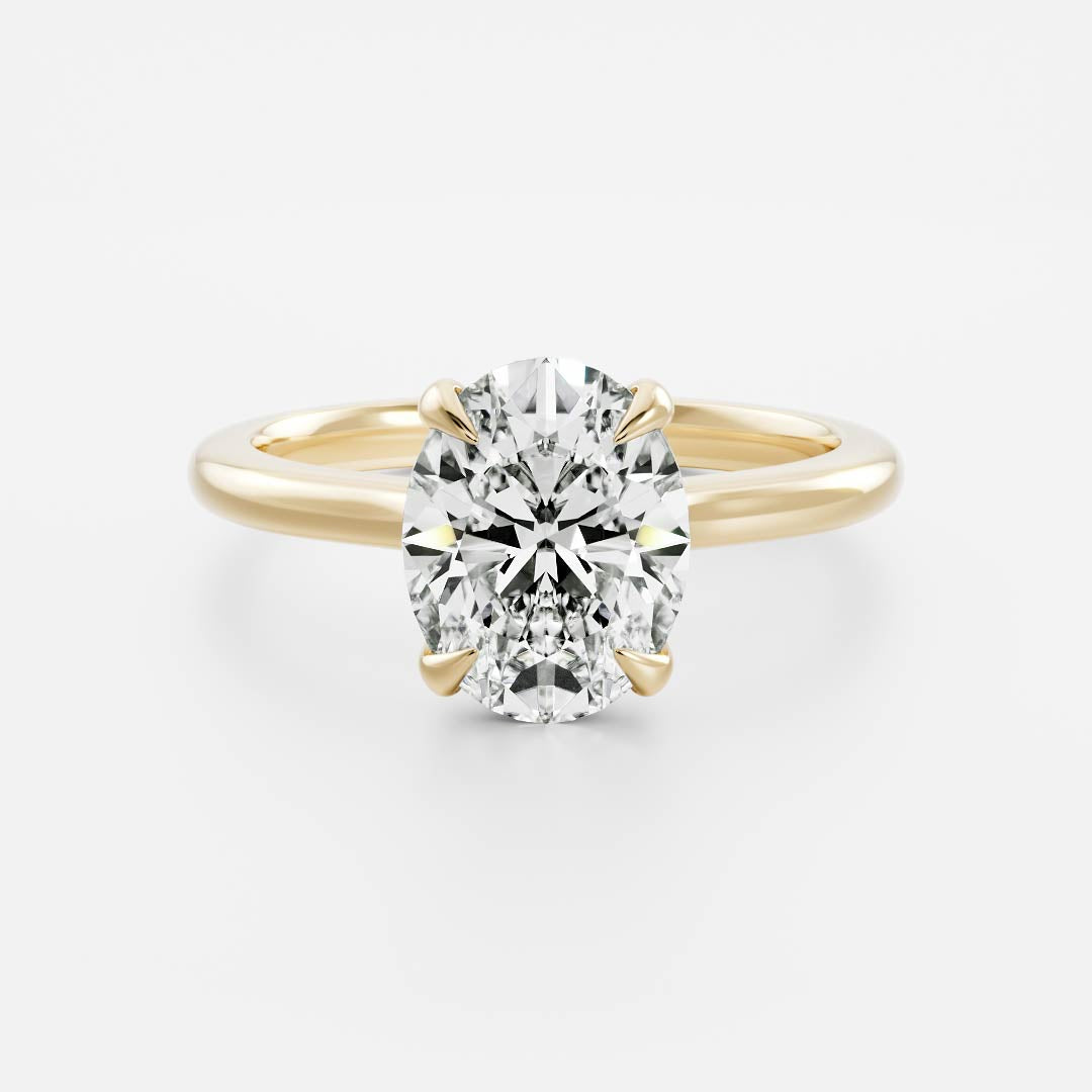 3.00 Karat Klasik Oval Pırlanta Yüzük   (0 3.1Gr 0)