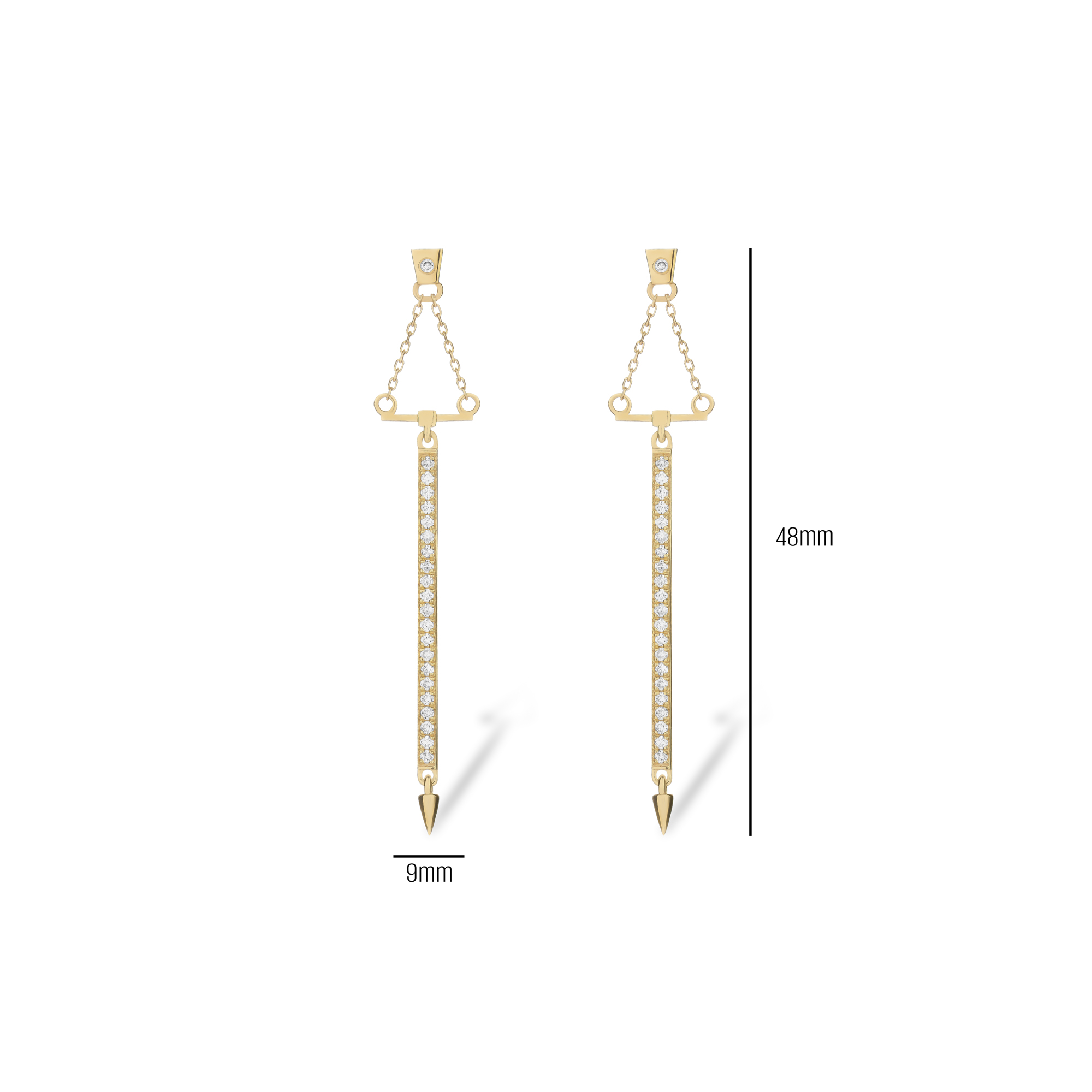 Pyramid Küpe - KP0009